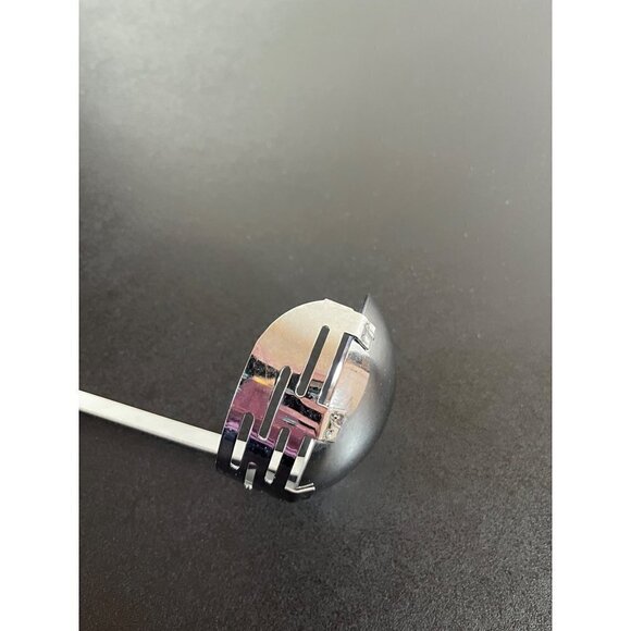 VTG Ladle Strainer Bakelite Brown Butterscotch Swirl Handle Stainless Steel MCM - Picture 8 of 16